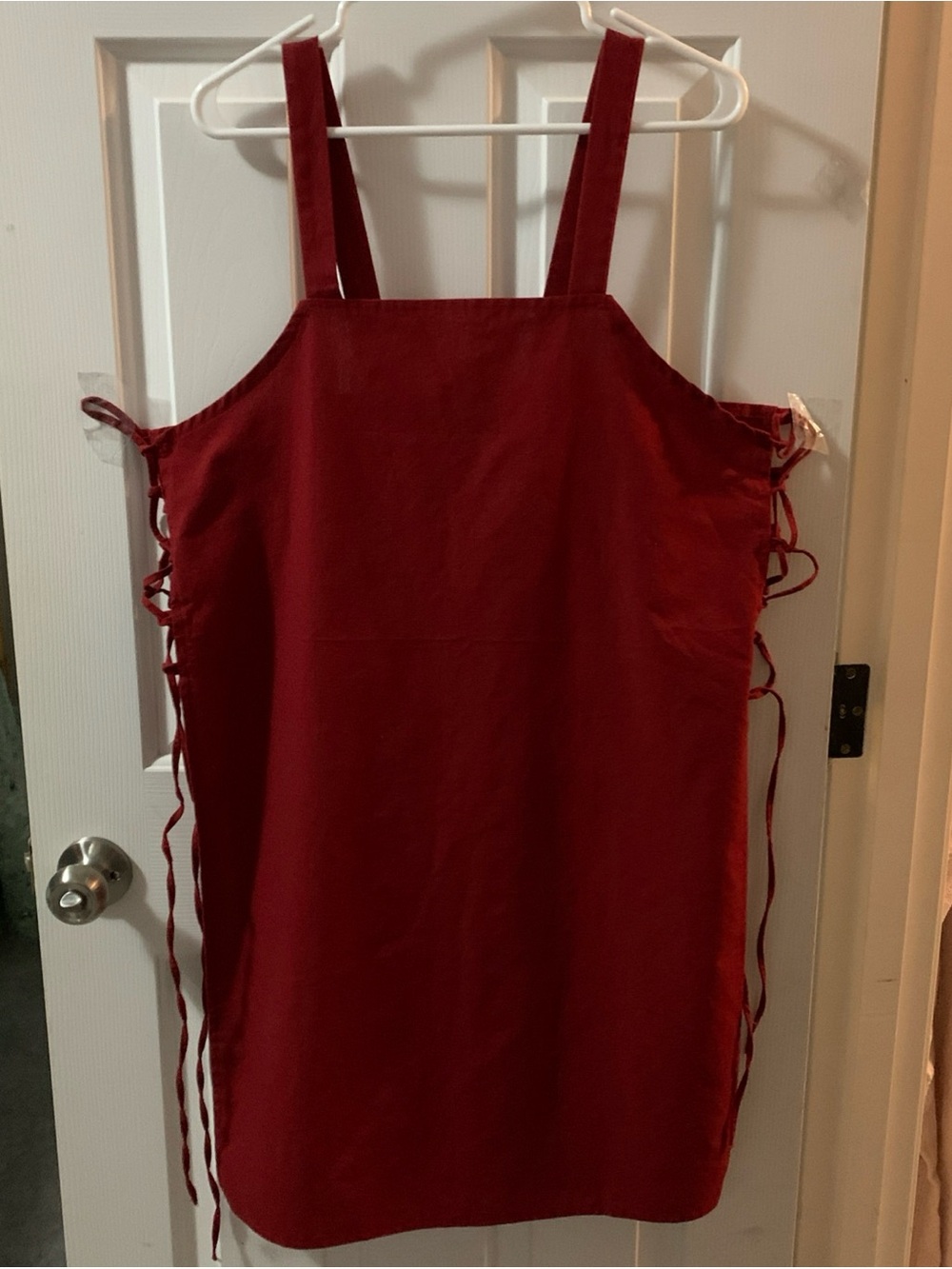 Viking Apron Overdress Lg. Red - Renaissance, Medieval